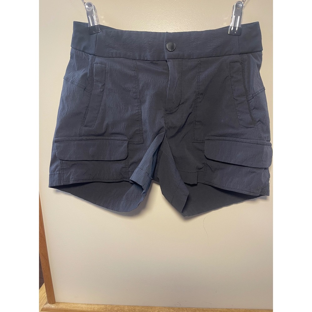 Athleta Trekkie Cargo Shorts Womens 2 Gray Utility Hiking Outdoor